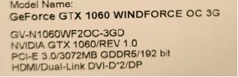 GeForce GTX 1060 Windforce OC 3G - 2