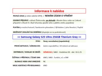 Samsung Galaxy S25 Ultra 256GB šedý NOVÝ NEROZBALENÝ - 2