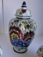 Holandský porcelán-3ks- vázy -Delft, ruční dekor - 2