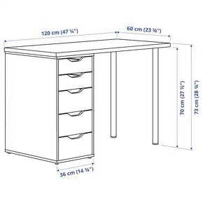 IKEA bílý stůl se zásuvkami 120x60 Praha 8 - 2