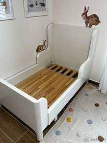 Dětská postel BUSUNGE z IKEA včetně roštu (prodloužitelná) - 2