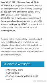 4G PTZ IP kamera secutek na místa bez el.proudu - 2