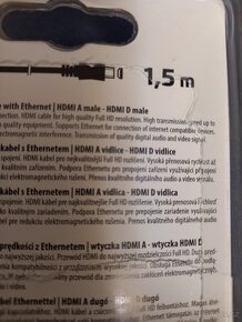 Nový kabel HDMI A malé-HDMI D malé - 2