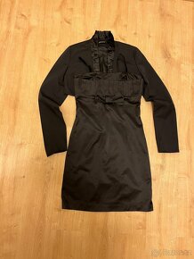 Černé společenské šaty s kabátkem vel. 36, XS - 2