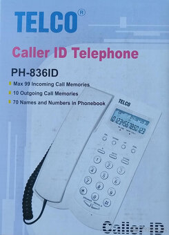 telefon - TELCO PH836ID - nový - 30ks - černý, bílý - 2