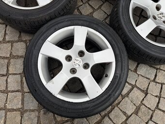 Alu kola Peugeot 4x108 letni pneu 195/55 r16 Leao - 2