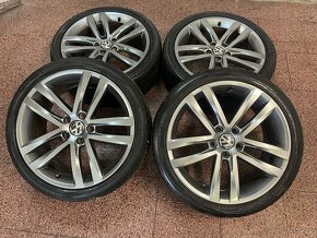 Originál Volkswagen ALU kola 5x112 r18 zimní pneu 6mm - 2