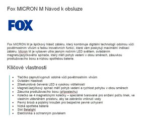 Signalizátor  FOX Micron M - 2