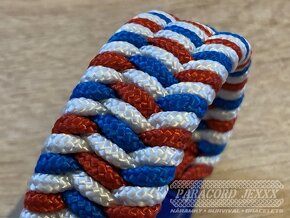 PARACORD náramek (17 cm) trikolora - 2