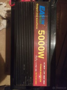 Prodám sinusový měnič napětí 24/220V 2500/5000W a lithiová b - 2