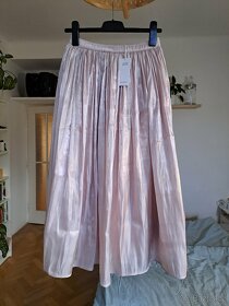 Pudrově růžová midi sukně Reserved, vel. L - 2