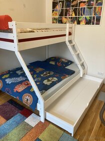 Patrová postel pro 3 s úložným prostorem - 2