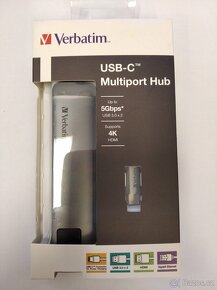 VERBATIM USB-C Multiport HUB, 2x USB 3.0,1x USB-C,HDMI,LAN - 2