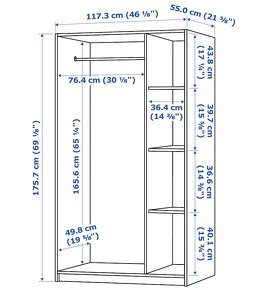 Šatní skříň IKEA KLEPPSTAD - 2