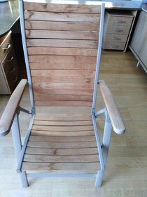 Teaková židle s vysokým opěradlem - 2
