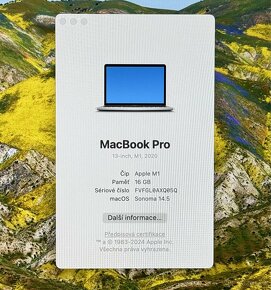 NOVÝ MacBook Pro M1 2020 CTO /16GB/M1/256GB SSD/ Záruka - 2