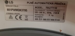 Lg pračka 8 kg pára...1400ot. - 2