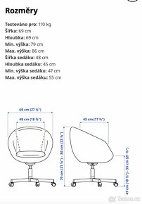 Otočná židle na kolečkách - 2