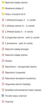 Příprava na přijímací zkoušky LF (biologie, chemie, fyzika) - 2