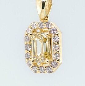 Krásný 14K přívěšek s diamanty 0,92ct - certifikát AIG - 2