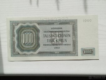 1000 koruna 1942 protektorát SPECIMEN - 2