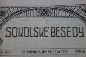 4 x Sokolské besedy -  časopis RČS 1919 - 2