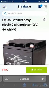 2x EMOS olověný akumulátor 12 V/40 Ah M6 - 2