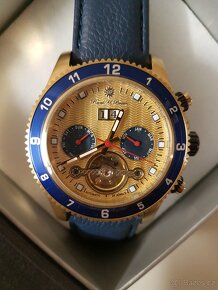Nové luxusní automatické modro-zlaté hodinky značky Raoul U. - 2