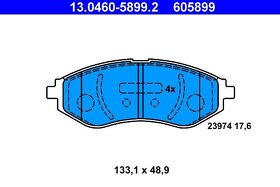 Sada brzdových destiček ATE 13.0460-5899.2
na chevrolet - 2