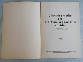 Škoda 706 - dílenská příručka Oráfování a geometrie vozu - 2