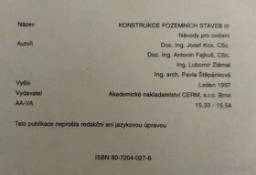 Konstrukce pozemních staveb III - Návody pro cvičení VUT - 2