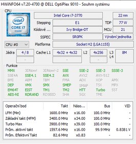 i7-3770 LGA 1155 3,4-3,9GHz 4j./8vl. až 32GB DDR3 PCIe 3.0 - 2