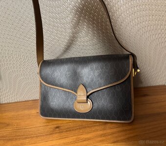 Christian Dior,Vintage Honeycomb Pattern Leather Shoulder Ba - 2