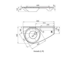 Designové umyvadlo Ravak Avocado - 2