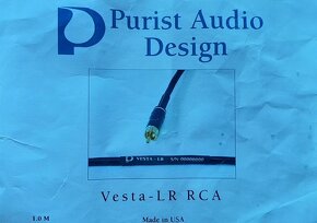 Signálové kabely RCA Purist Audio Design Vesta 1m v ZÁRUCE - 2