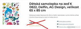 Dětská samolepka na zeď K 0822, Delfín, AG Design, - 2