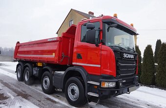 Scania G450 8x4 - třístranný sklápěč + Bordmatik - 2