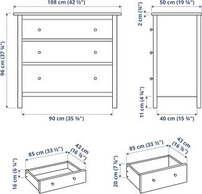 komoda Ikea Hemnes bílá - 2