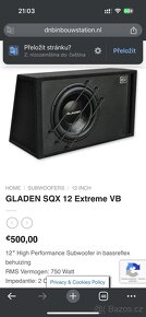 Gladen 750w rms - 2