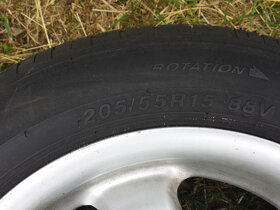 Alu kola 15" 4x100 ET38 letní pneu 205/55 R15 - 2