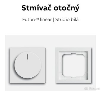 FUTURE LINEAR kryt stmívače Studio Bílá bez rámečku - 2