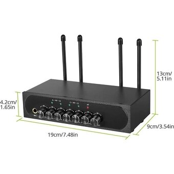 výkonný 4 kanálový UHF mikrofonní systémLiNKFOR. - 2