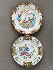 2x ručně malovaný dekorativní talíř, Čína - 2