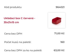 Velmi praktické plastové uchovávací boxy (stohovací do 2m) - 2