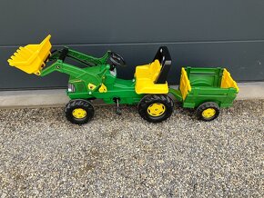 Rolly Toys Pedal Tractor John Deere s vlečkou - 2