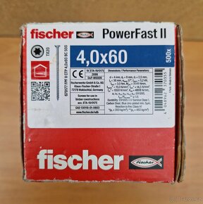 500 vrutů Fischer PowerFast II 4,0x60 - 2