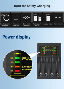 USB nabijecka pro 4x AA/AAA baterie - 2