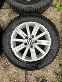 ORIGINÁL ZIMNÍ ALU SADA VW 15" 5x112 + pneu 195/65 R15 - 2