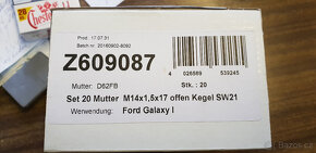 Ford Galaxi  20 x Matky k plechovým kolům - 2