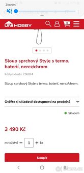 Nový sprchový sloup s termo baterií - 2